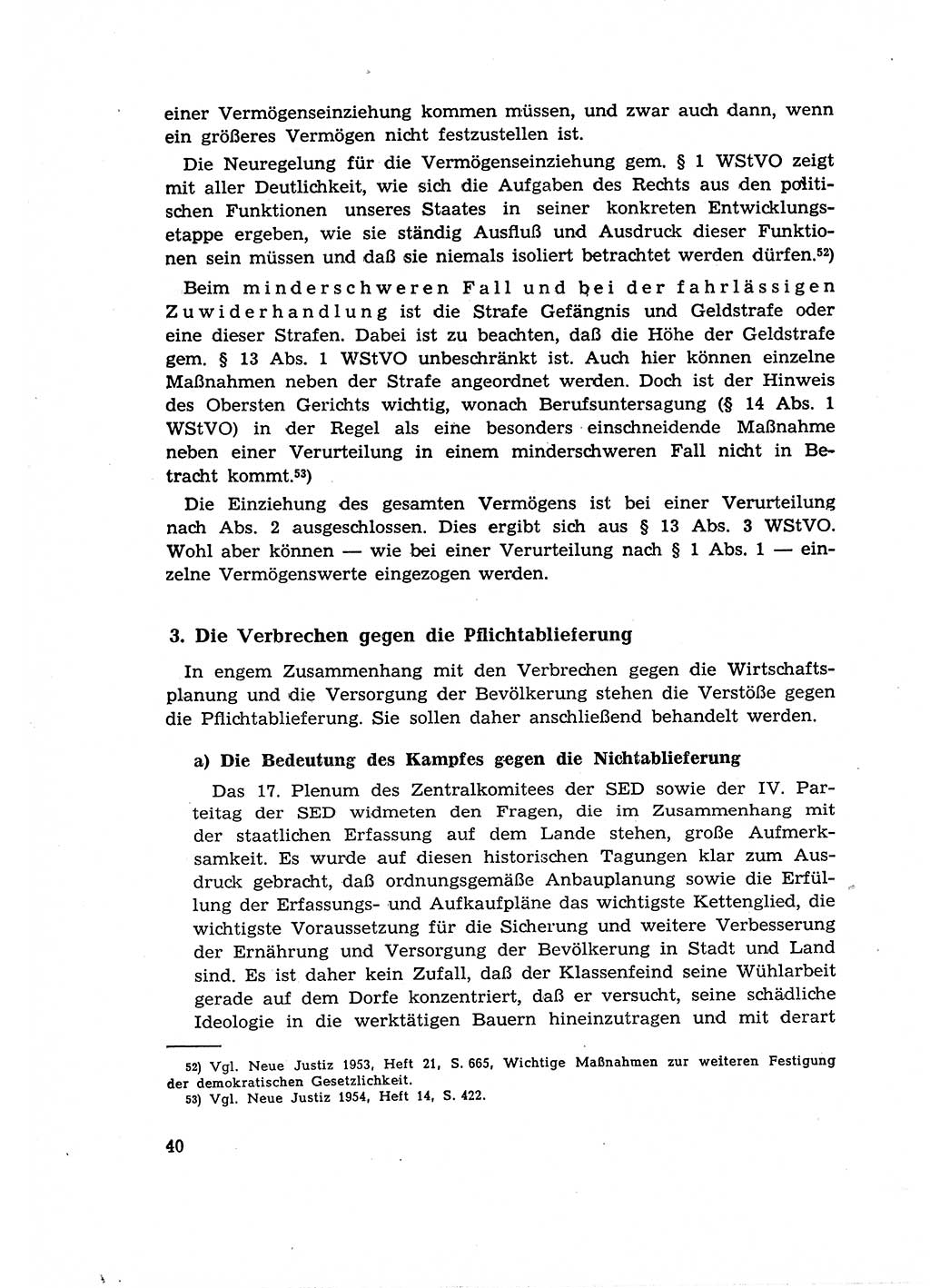 Materialien zum Strafrecht, Besonderer Teil [Deutsche Demokratische Republik (DDR)] 1955, Seite 40 (Mat. Strafr. BT DDR 1955, S. 40)