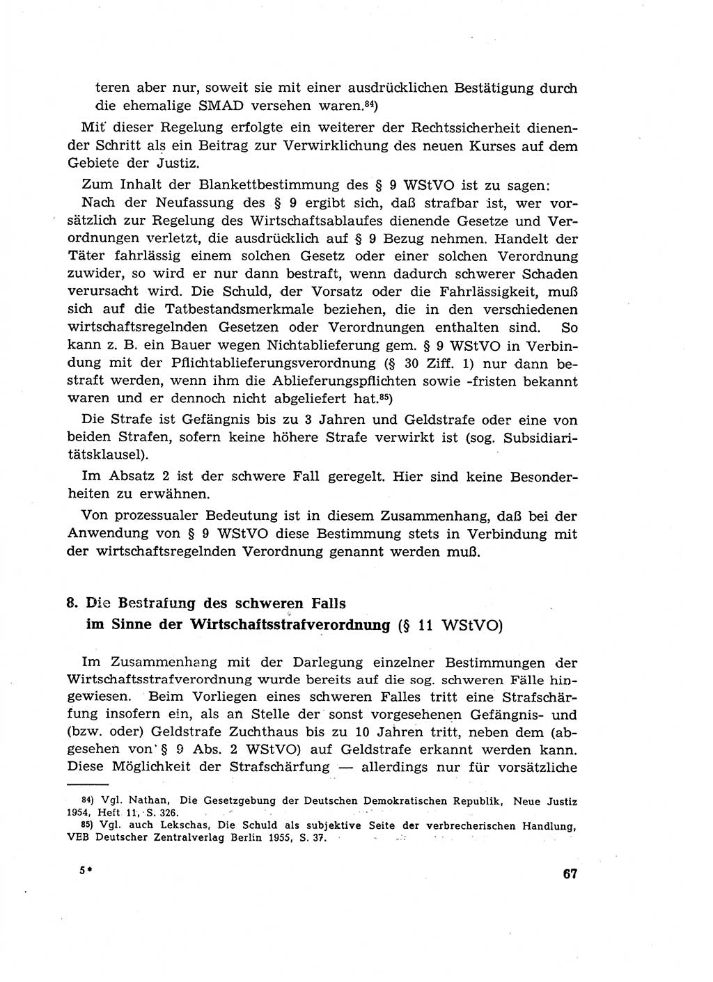 Materialien zum Strafrecht, Besonderer Teil [Deutsche Demokratische Republik (DDR)] 1955, Seite 67 (Mat. Strafr. BT DDR 1955, S. 67)