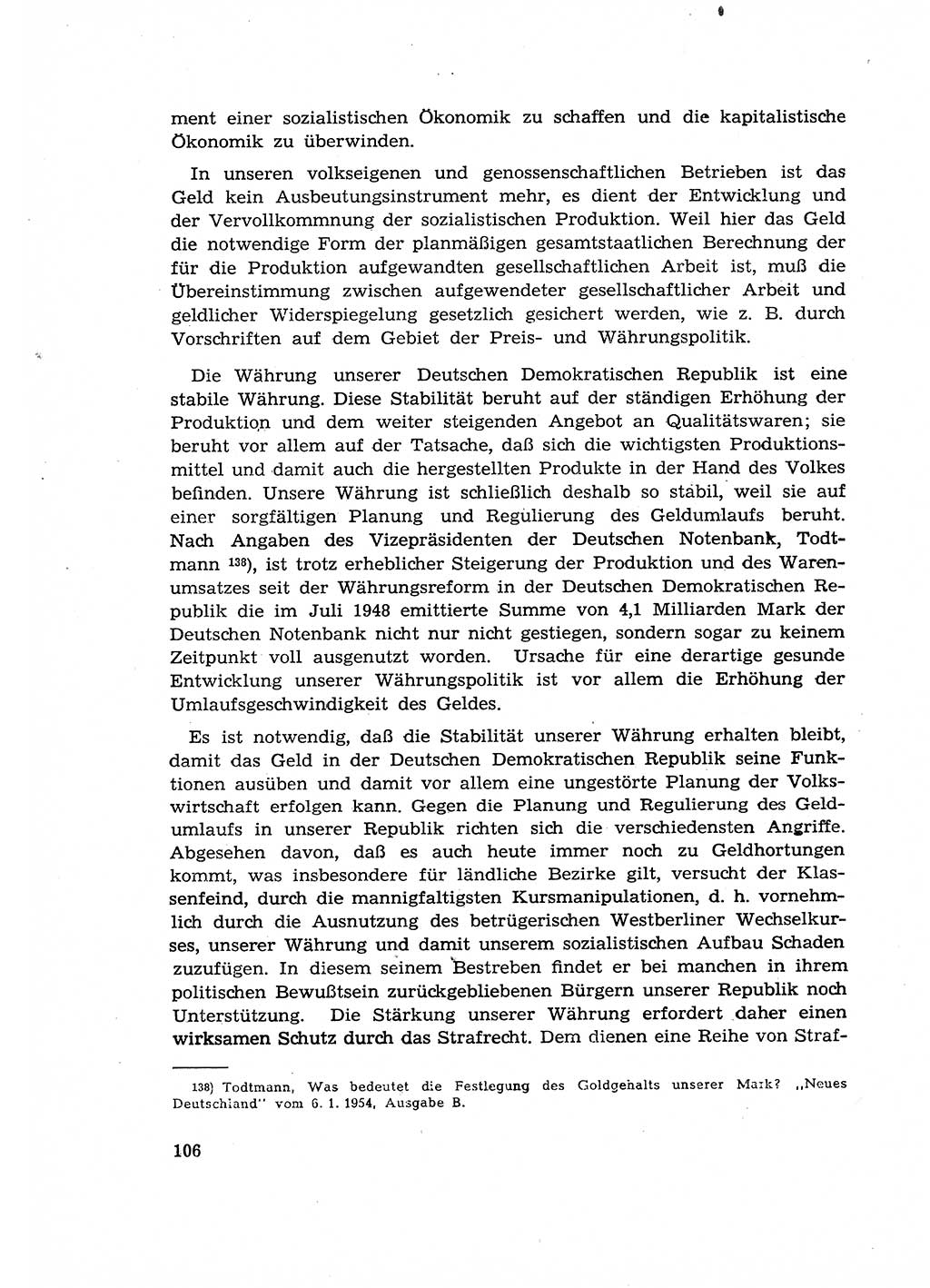 Materialien zum Strafrecht, Besonderer Teil [Deutsche Demokratische Republik (DDR)] 1955, Seite 106 (Mat. Strafr. BT DDR 1955, S. 106)