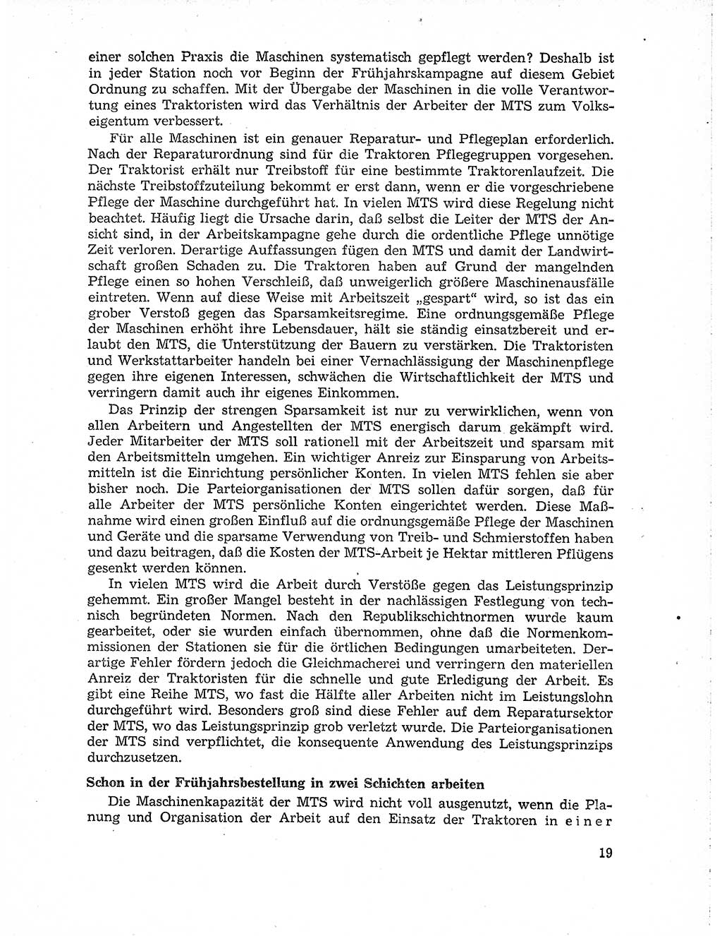 Neuer Weg (NW), Organ des Zentralkomitees (ZK) der SED (Sozialistische Einheitspartei Deutschlands) für Fragen des Parteiaufbaus und des Parteilebens, 10. Jahrgang [Deutsche Demokratische Republik (DDR)] 1955, Seite 19 (NW ZK SED DDR 1955, S. 19)