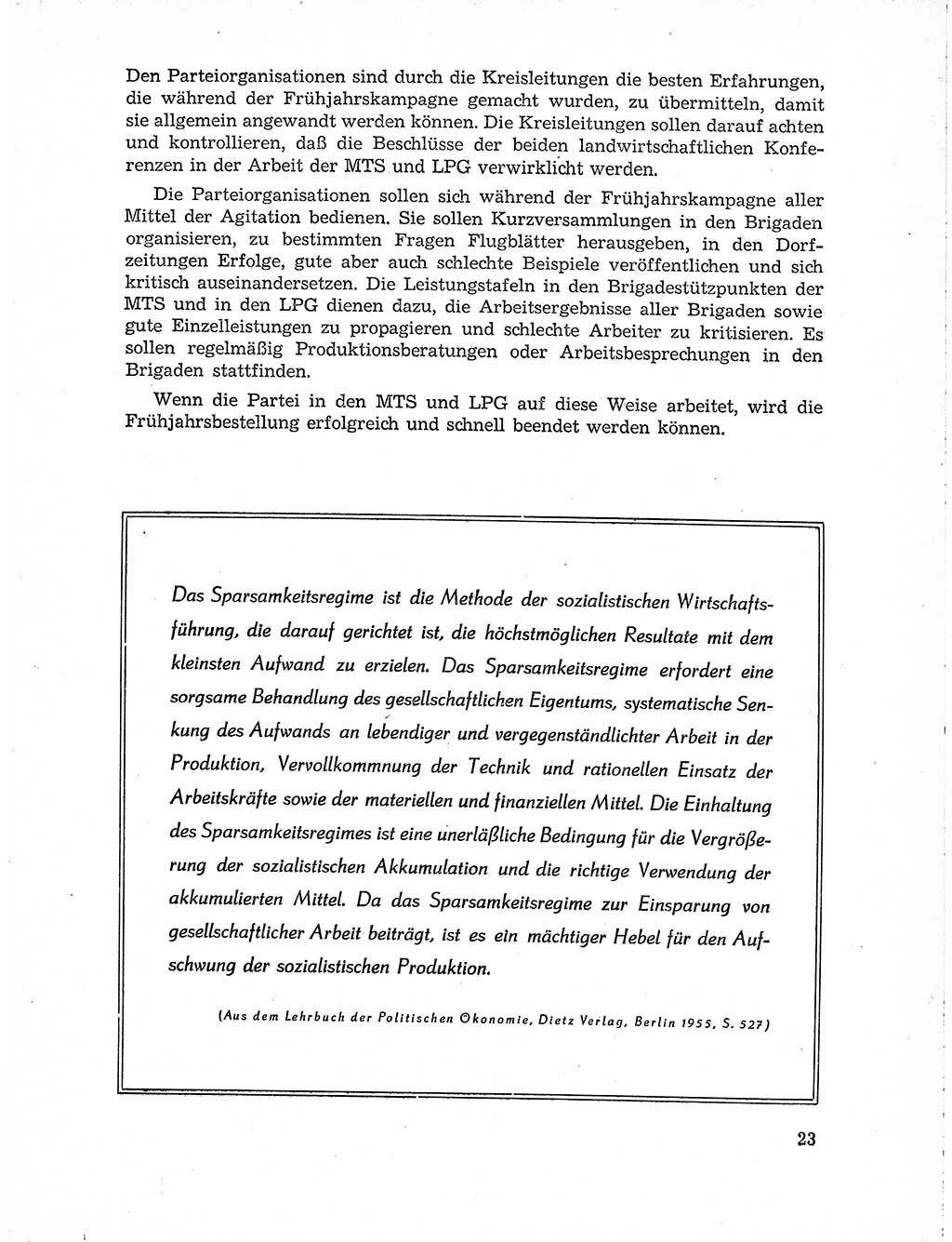 Neuer Weg (NW), Organ des Zentralkomitees (ZK) der SED (Sozialistische Einheitspartei Deutschlands) für Fragen des Parteiaufbaus und des Parteilebens, 10. Jahrgang [Deutsche Demokratische Republik (DDR)] 1955, Seite 23 (NW ZK SED DDR 1955, S. 23)