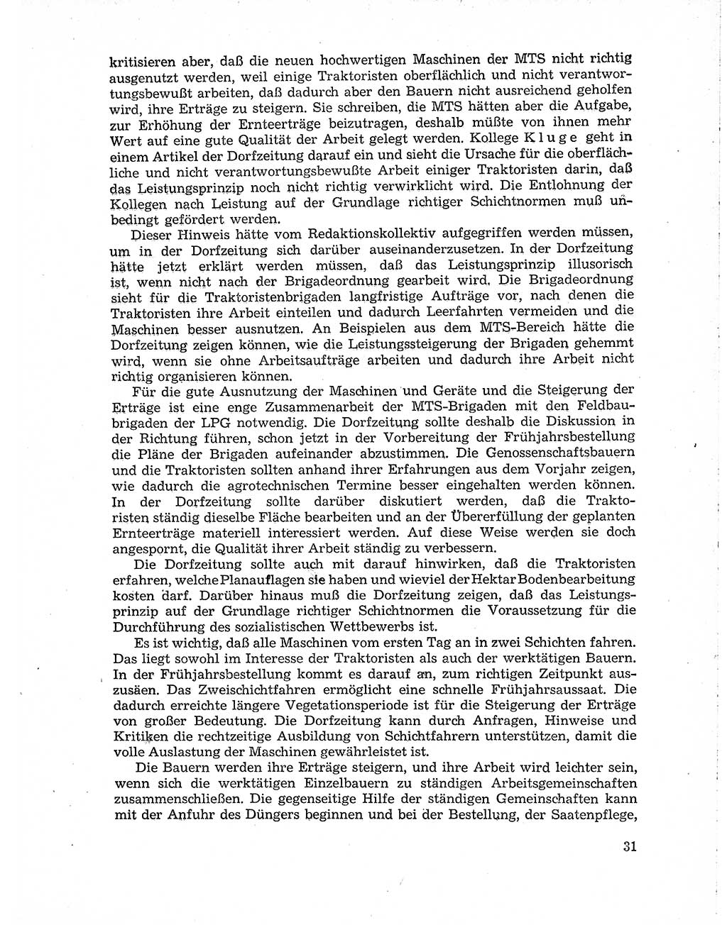 Neuer Weg (NW), Organ des Zentralkomitees (ZK) der SED (Sozialistische Einheitspartei Deutschlands) für Fragen des Parteiaufbaus und des Parteilebens, 10. Jahrgang [Deutsche Demokratische Republik (DDR)] 1955, Seite 31 (NW ZK SED DDR 1955, S. 31)