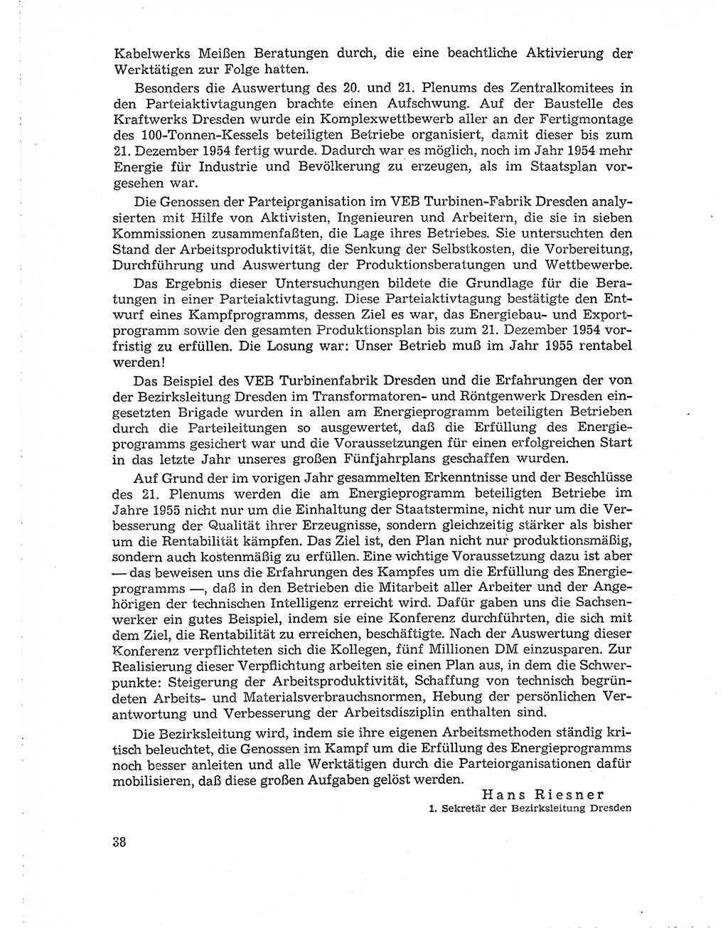 Neuer Weg (NW), Organ des Zentralkomitees (ZK) der SED (Sozialistische Einheitspartei Deutschlands) für Fragen des Parteiaufbaus und des Parteilebens, 10. Jahrgang [Deutsche Demokratische Republik (DDR)] 1955, Seite 38 (NW ZK SED DDR 1955, S. 38)