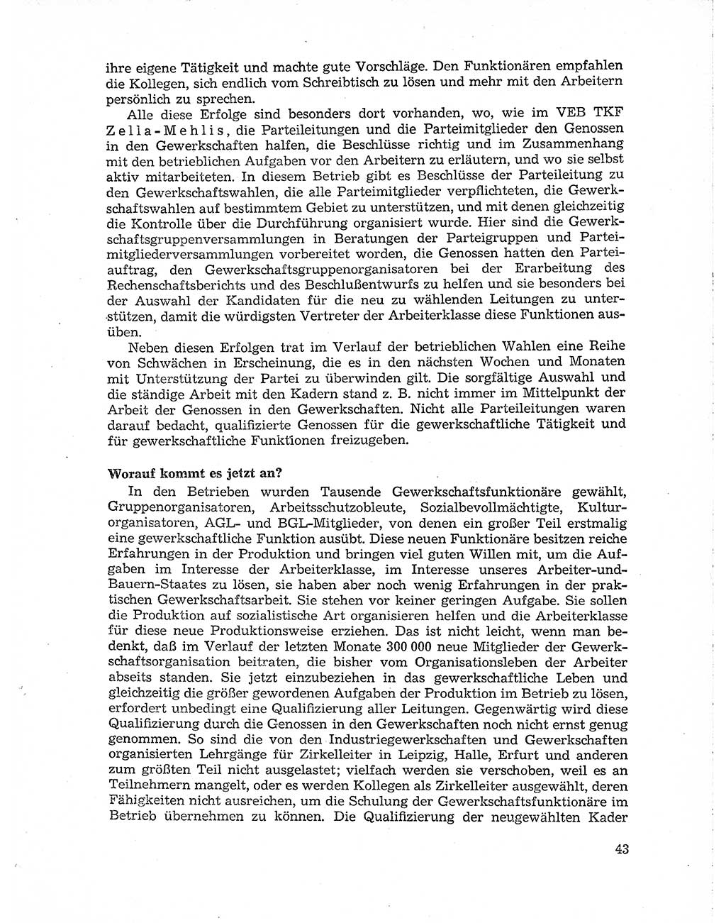 Neuer Weg (NW), Organ des Zentralkomitees (ZK) der SED (Sozialistische Einheitspartei Deutschlands) für Fragen des Parteiaufbaus und des Parteilebens, 10. Jahrgang [Deutsche Demokratische Republik (DDR)] 1955, Seite 43 (NW ZK SED DDR 1955, S. 43)