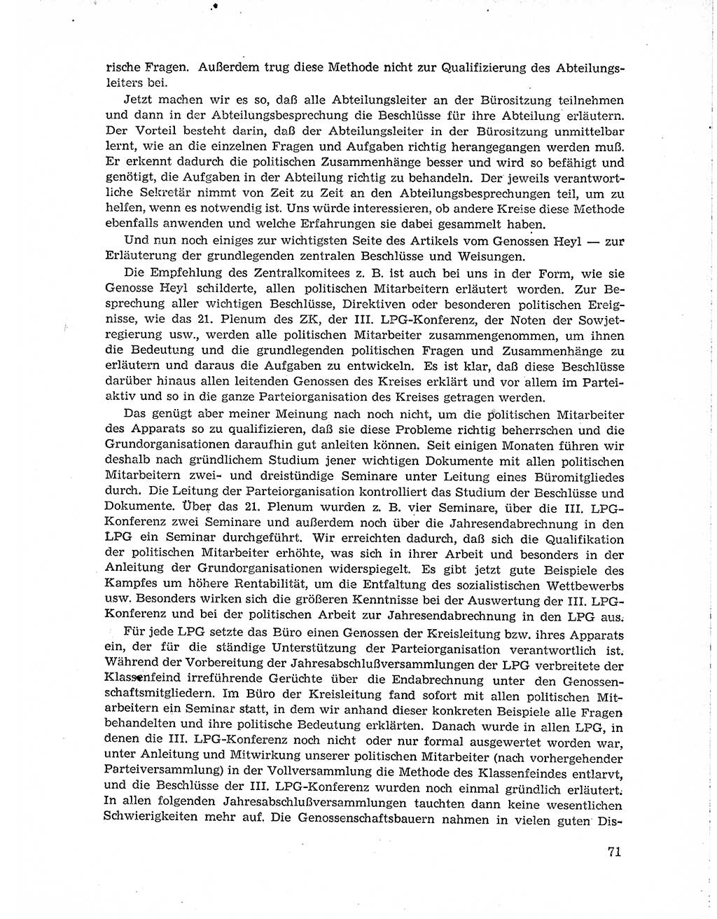 Neuer Weg (NW), Organ des Zentralkomitees (ZK) der SED (Sozialistische Einheitspartei Deutschlands) für Fragen des Parteiaufbaus und des Parteilebens, 10. Jahrgang [Deutsche Demokratische Republik (DDR)] 1955, Seite 71 (NW ZK SED DDR 1955, S. 71)