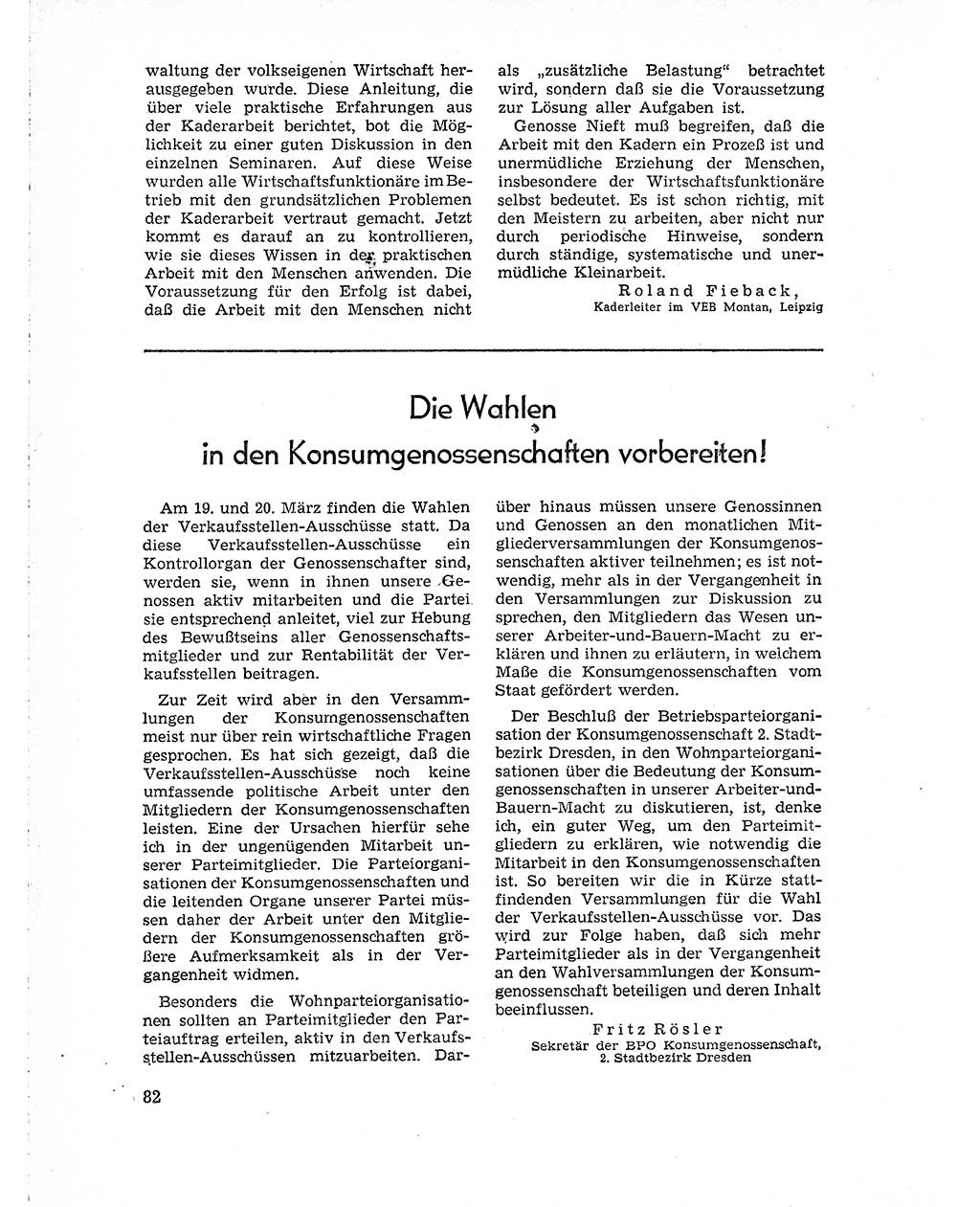 Neuer Weg (NW), Organ des Zentralkomitees (ZK) der SED (Sozialistische Einheitspartei Deutschlands) für Fragen des Parteiaufbaus und des Parteilebens, 10. Jahrgang [Deutsche Demokratische Republik (DDR)] 1955, Seite 82 (NW ZK SED DDR 1955, S. 82)
