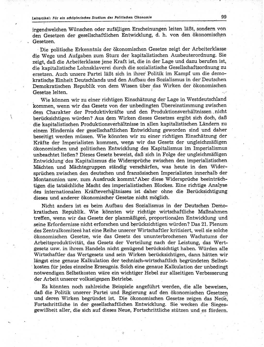 Neuer Weg (NW), Organ des Zentralkomitees (ZK) der SED (Sozialistische Einheitspartei Deutschlands) für Fragen des Parteiaufbaus und des Parteilebens, 10. Jahrgang [Deutsche Demokratische Republik (DDR)] 1955, Seite 99 (NW ZK SED DDR 1955, S. 99)