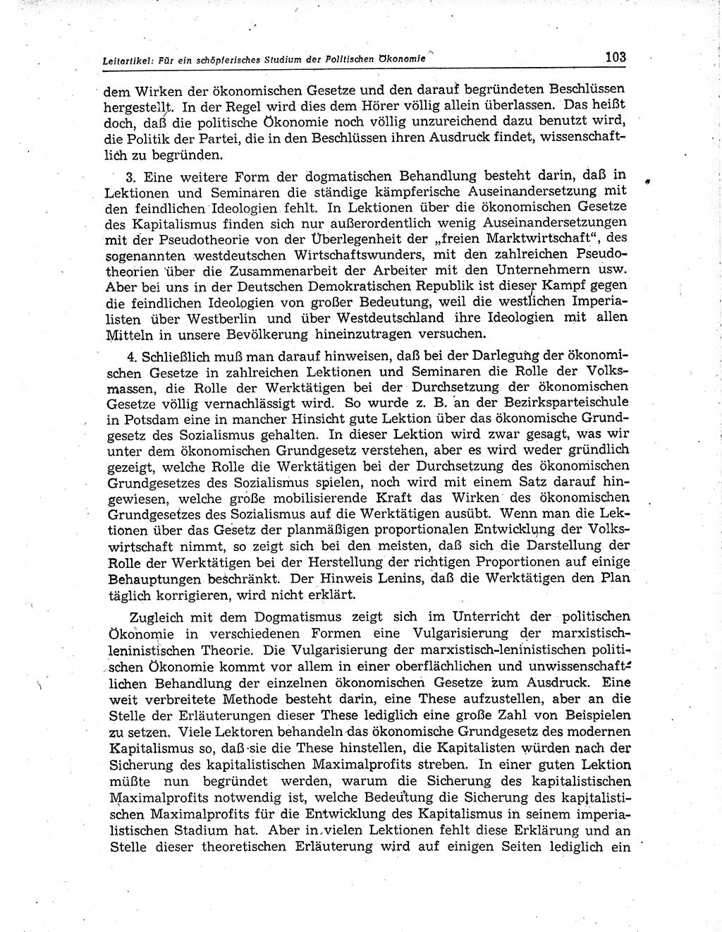 Neuer Weg (NW), Organ des Zentralkomitees (ZK) der SED (Sozialistische Einheitspartei Deutschlands) für Fragen des Parteiaufbaus und des Parteilebens, 10. Jahrgang [Deutsche Demokratische Republik (DDR)] 1955, Seite 103 (NW ZK SED DDR 1955, S. 103)