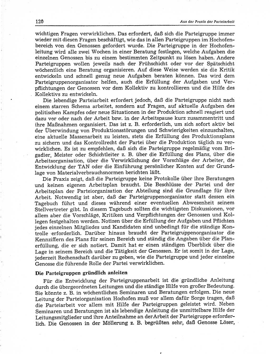 Neuer Weg (NW), Organ des Zentralkomitees (ZK) der SED (Sozialistische Einheitspartei Deutschlands) für Fragen des Parteiaufbaus und des Parteilebens, 10. Jahrgang [Deutsche Demokratische Republik (DDR)] 1955, Seite 120 (NW ZK SED DDR 1955, S. 120)