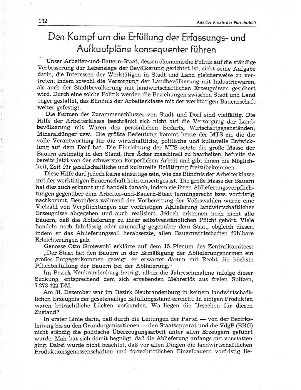 Neuer Weg (NW), Organ des Zentralkomitees (ZK) der SED (Sozialistische Einheitspartei Deutschlands) für Fragen des Parteiaufbaus und des Parteilebens, 10. Jahrgang [Deutsche Demokratische Republik (DDR)] 1955, Seite 132 (NW ZK SED DDR 1955, S. 132)