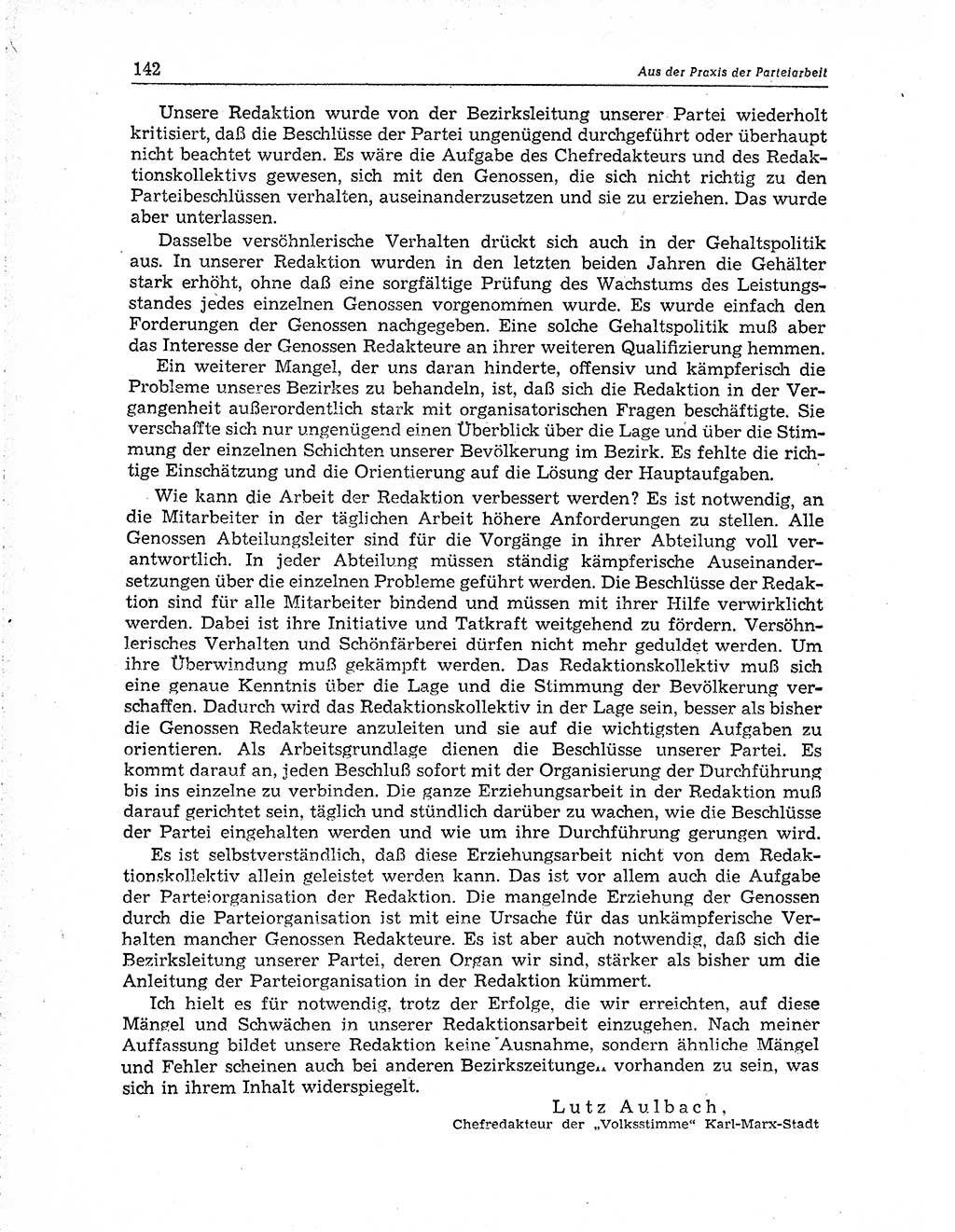Neuer Weg (NW), Organ des Zentralkomitees (ZK) der SED (Sozialistische Einheitspartei Deutschlands) für Fragen des Parteiaufbaus und des Parteilebens, 10. Jahrgang [Deutsche Demokratische Republik (DDR)] 1955, Seite 142 (NW ZK SED DDR 1955, S. 142)