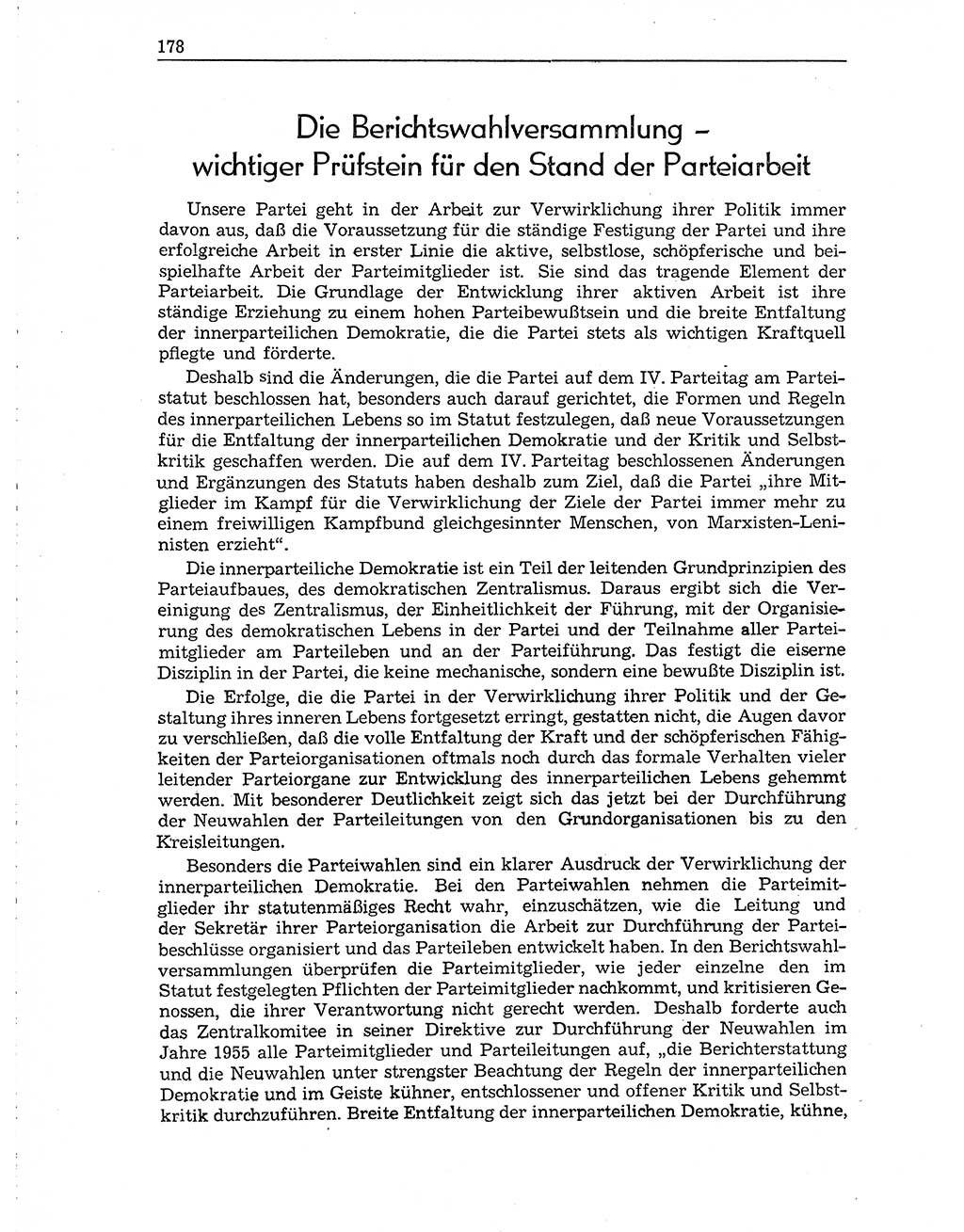 Neuer Weg (NW), Organ des Zentralkomitees (ZK) der SED (Sozialistische Einheitspartei Deutschlands) für Fragen des Parteiaufbaus und des Parteilebens, 10. Jahrgang [Deutsche Demokratische Republik (DDR)] 1955, Seite 178 (NW ZK SED DDR 1955, S. 178)