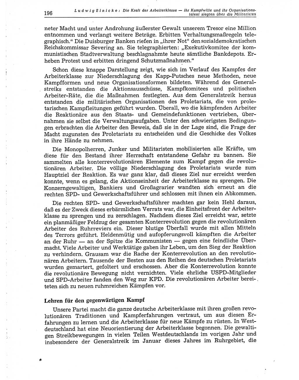 Neuer Weg (NW), Organ des Zentralkomitees (ZK) der SED (Sozialistische Einheitspartei Deutschlands) für Fragen des Parteiaufbaus und des Parteilebens, 10. Jahrgang [Deutsche Demokratische Republik (DDR)] 1955, Seite 196 (NW ZK SED DDR 1955, S. 196)