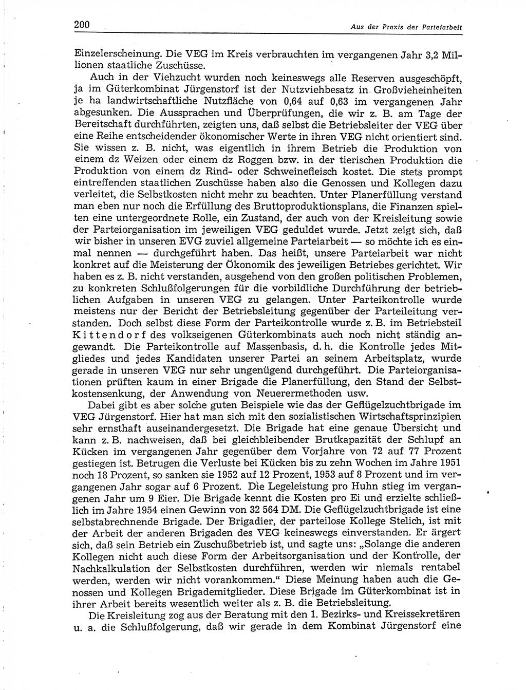 Neuer Weg (NW), Organ des Zentralkomitees (ZK) der SED (Sozialistische Einheitspartei Deutschlands) für Fragen des Parteiaufbaus und des Parteilebens, 10. Jahrgang [Deutsche Demokratische Republik (DDR)] 1955, Seite 200 (NW ZK SED DDR 1955, S. 200)