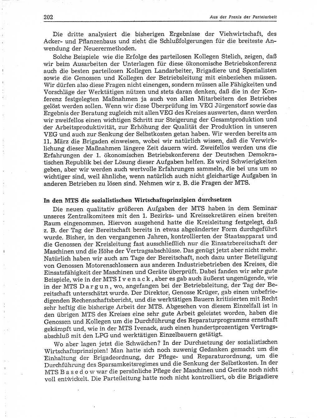 Neuer Weg (NW), Organ des Zentralkomitees (ZK) der SED (Sozialistische Einheitspartei Deutschlands) für Fragen des Parteiaufbaus und des Parteilebens, 10. Jahrgang [Deutsche Demokratische Republik (DDR)] 1955, Seite 202 (NW ZK SED DDR 1955, S. 202)