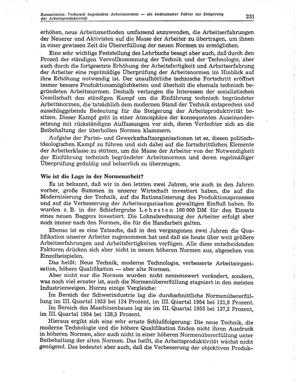 Neuer Weg (NW), Organ des Zentralkomitees (ZK) der SED (Sozialistische Einheitspartei Deutschlands) für Fragen des Parteiaufbaus und des Parteilebens, 10. Jahrgang [Deutsche Demokratische Republik (DDR)] 1955, Seite 231 (NW ZK SED DDR 1955, S. 231)