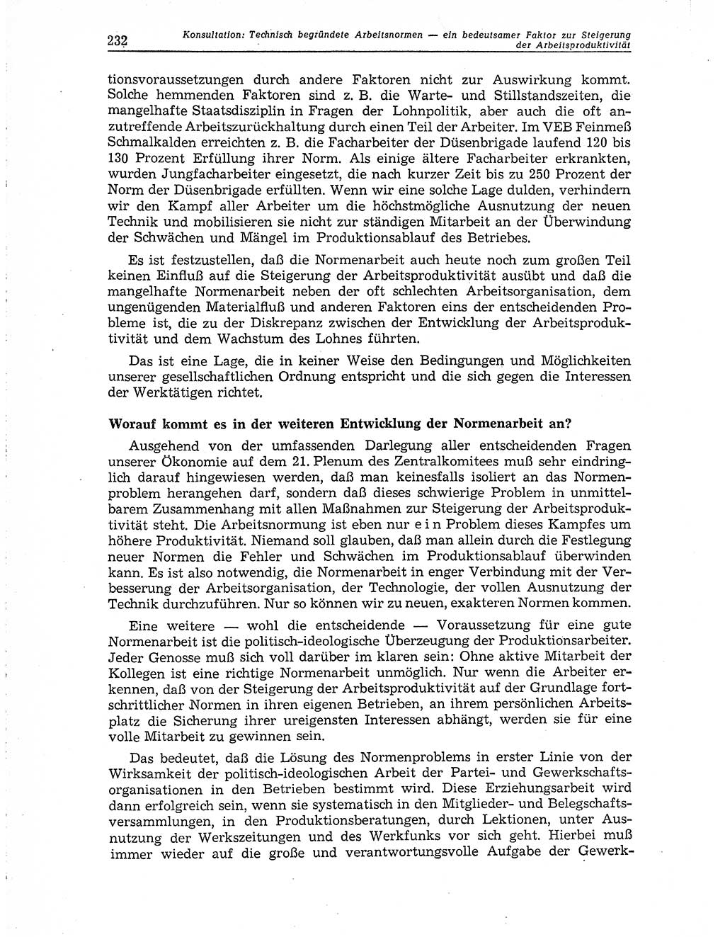 Neuer Weg (NW), Organ des Zentralkomitees (ZK) der SED (Sozialistische Einheitspartei Deutschlands) für Fragen des Parteiaufbaus und des Parteilebens, 10. Jahrgang [Deutsche Demokratische Republik (DDR)] 1955, Seite 232 (NW ZK SED DDR 1955, S. 232)