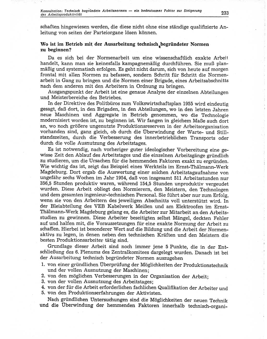 Neuer Weg (NW), Organ des Zentralkomitees (ZK) der SED (Sozialistische Einheitspartei Deutschlands) für Fragen des Parteiaufbaus und des Parteilebens, 10. Jahrgang [Deutsche Demokratische Republik (DDR)] 1955, Seite 233 (NW ZK SED DDR 1955, S. 233)