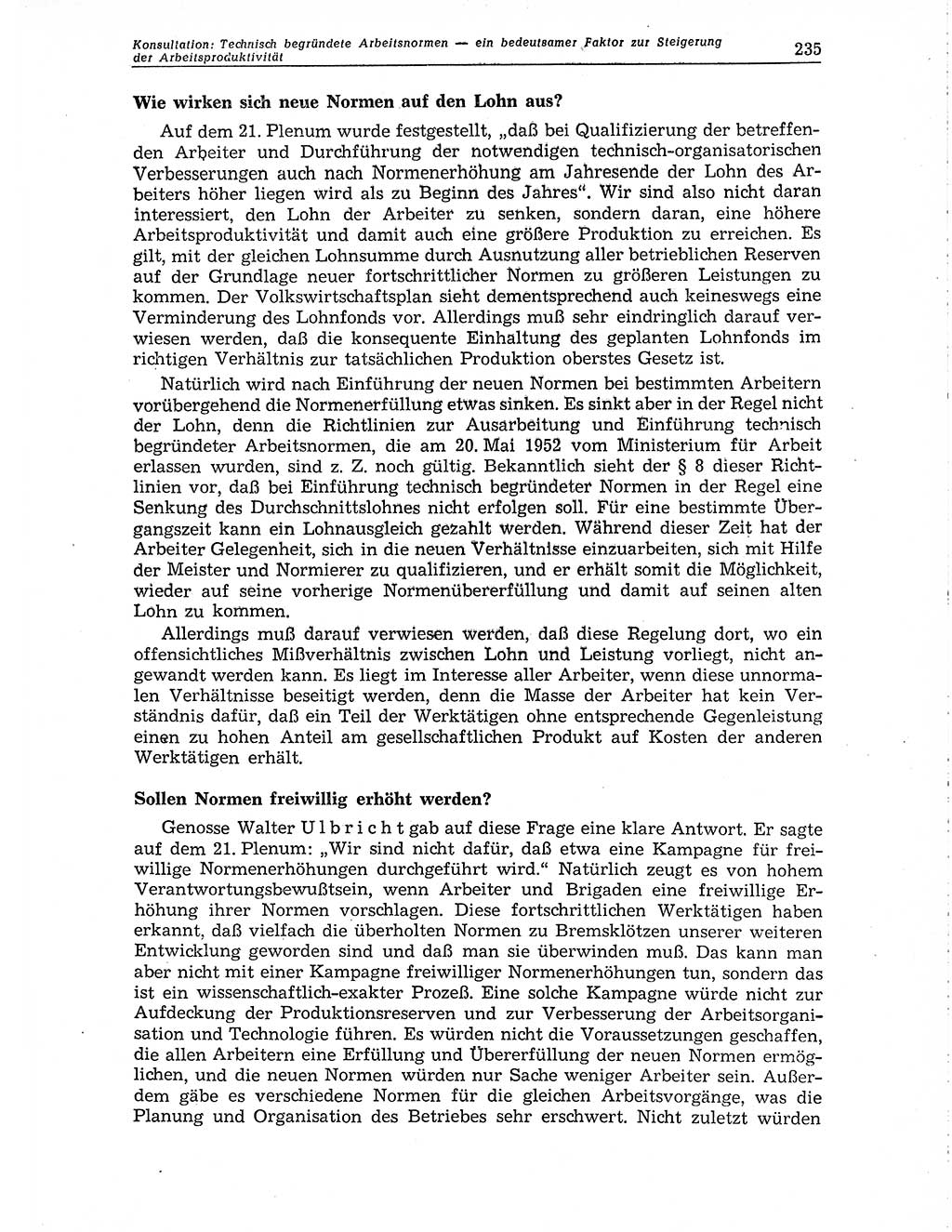 Neuer Weg (NW), Organ des Zentralkomitees (ZK) der SED (Sozialistische Einheitspartei Deutschlands) für Fragen des Parteiaufbaus und des Parteilebens, 10. Jahrgang [Deutsche Demokratische Republik (DDR)] 1955, Seite 235 (NW ZK SED DDR 1955, S. 235)