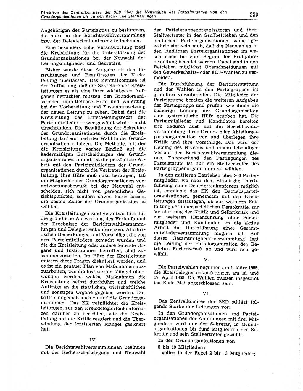 Neuer Weg (NW), Organ des Zentralkomitees (ZK) der SED (Sozialistische Einheitspartei Deutschlands) für Fragen des Parteiaufbaus und des Parteilebens, 10. Jahrgang [Deutsche Demokratische Republik (DDR)] 1955, Seite 239 (NW ZK SED DDR 1955, S. 239)