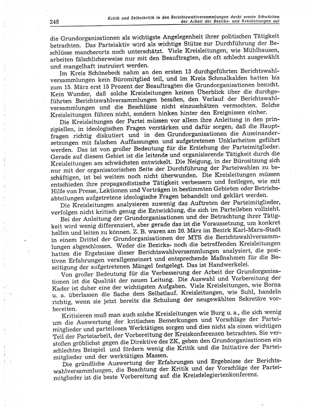 Neuer Weg (NW), Organ des Zentralkomitees (ZK) der SED (Sozialistische Einheitspartei Deutschlands) für Fragen des Parteiaufbaus und des Parteilebens, 10. Jahrgang [Deutsche Demokratische Republik (DDR)] 1955, Seite 248 (NW ZK SED DDR 1955, S. 248)