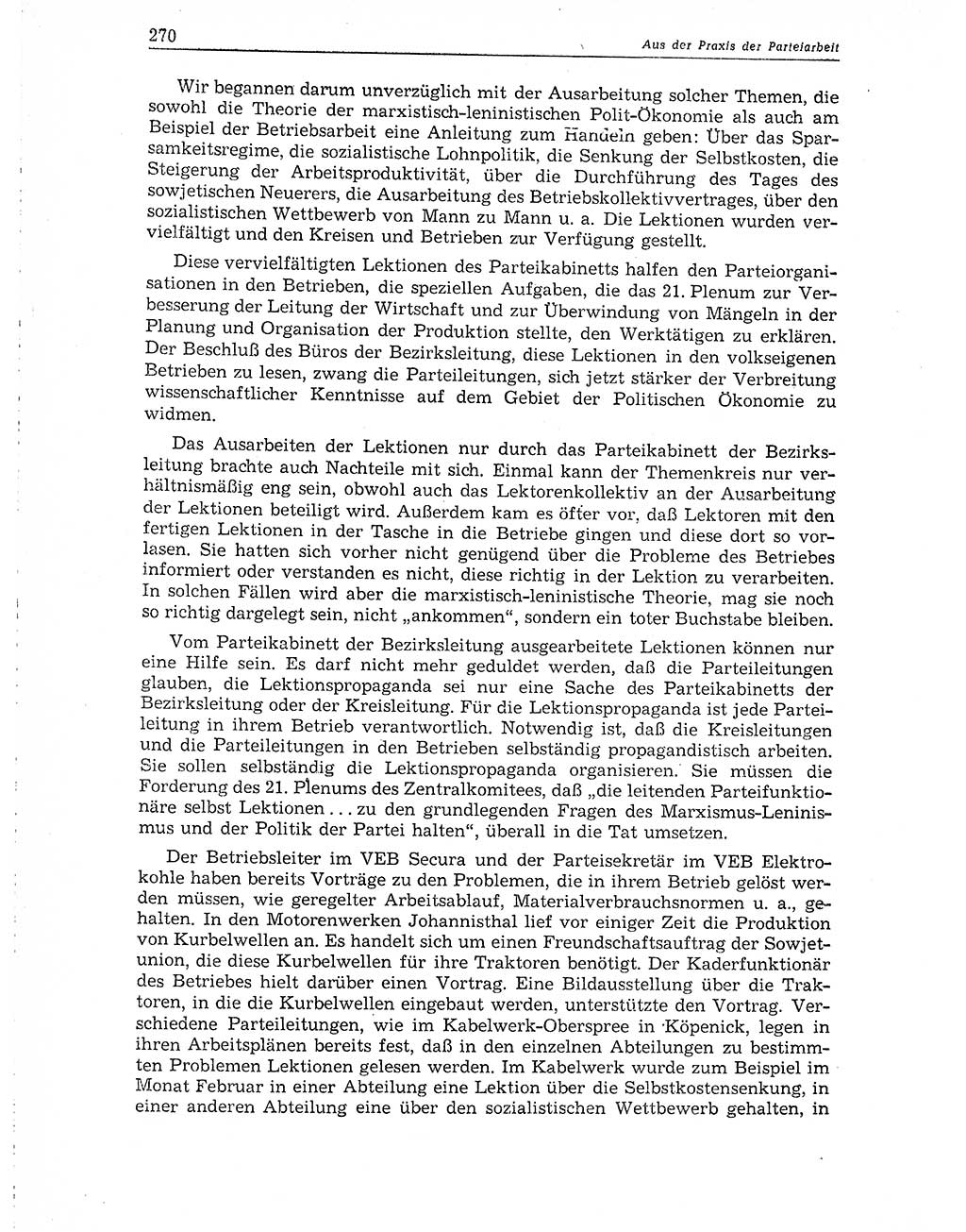 Neuer Weg (NW), Organ des Zentralkomitees (ZK) der SED (Sozialistische Einheitspartei Deutschlands) für Fragen des Parteiaufbaus und des Parteilebens, 10. Jahrgang [Deutsche Demokratische Republik (DDR)] 1955, Seite 270 (NW ZK SED DDR 1955, S. 270)