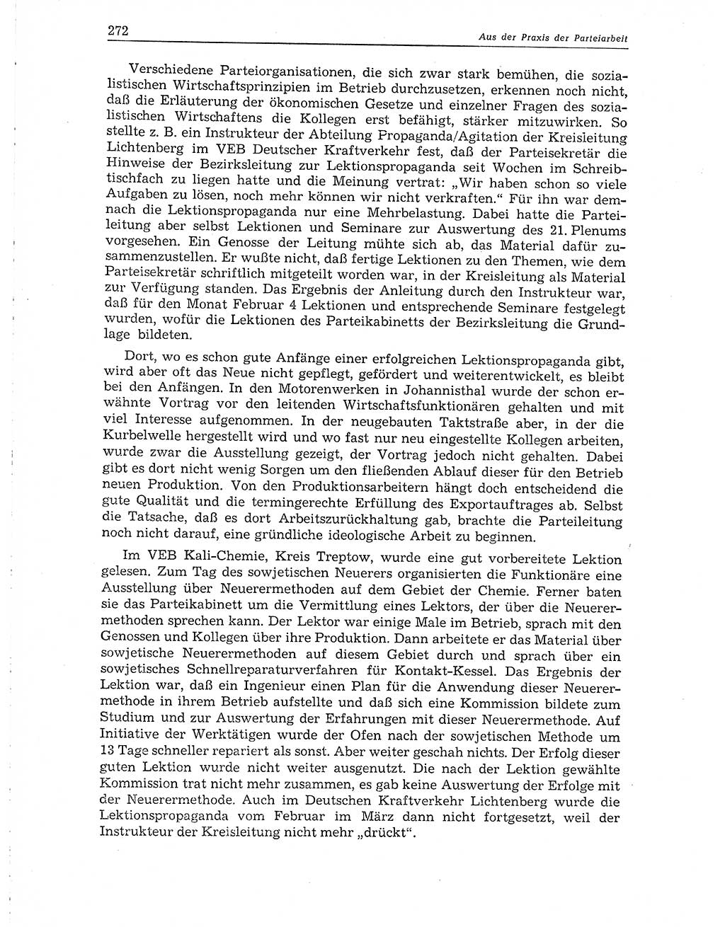 Neuer Weg (NW), Organ des Zentralkomitees (ZK) der SED (Sozialistische Einheitspartei Deutschlands) für Fragen des Parteiaufbaus und des Parteilebens, 10. Jahrgang [Deutsche Demokratische Republik (DDR)] 1955, Seite 272 (NW ZK SED DDR 1955, S. 272)