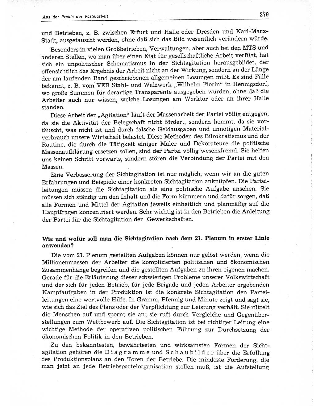 Neuer Weg (NW), Organ des Zentralkomitees (ZK) der SED (Sozialistische Einheitspartei Deutschlands) für Fragen des Parteiaufbaus und des Parteilebens, 10. Jahrgang [Deutsche Demokratische Republik (DDR)] 1955, Seite 279 (NW ZK SED DDR 1955, S. 279)