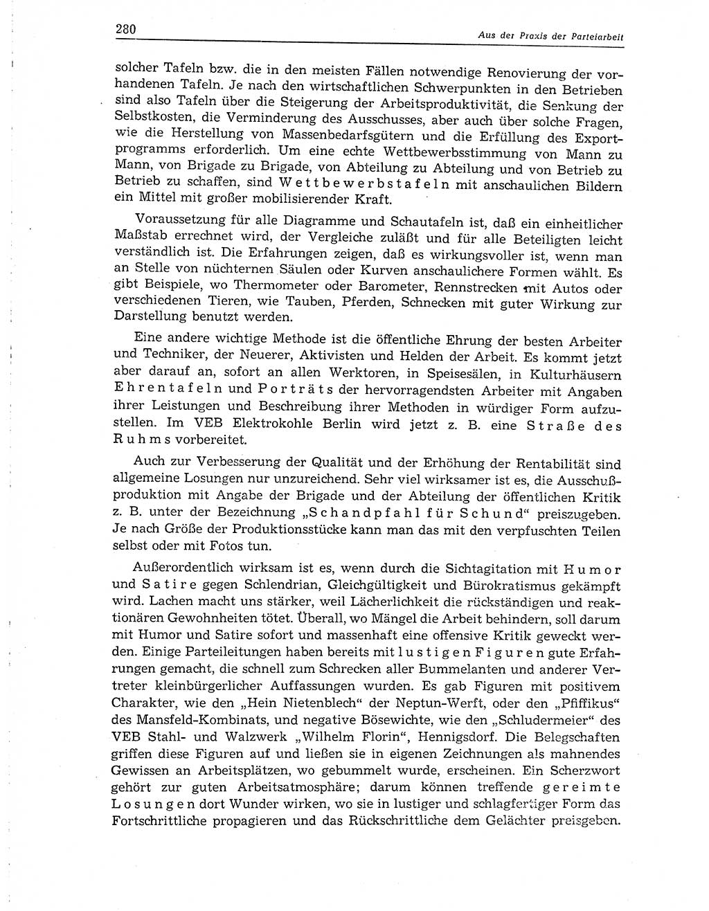 Neuer Weg (NW), Organ des Zentralkomitees (ZK) der SED (Sozialistische Einheitspartei Deutschlands) für Fragen des Parteiaufbaus und des Parteilebens, 10. Jahrgang [Deutsche Demokratische Republik (DDR)] 1955, Seite 280 (NW ZK SED DDR 1955, S. 280)