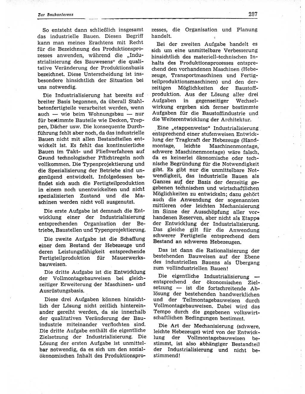 Neuer Weg (NW), Organ des Zentralkomitees (ZK) der SED (Sozialistische Einheitspartei Deutschlands) für Fragen des Parteiaufbaus und des Parteilebens, 10. Jahrgang [Deutsche Demokratische Republik (DDR)] 1955, Seite 287 (NW ZK SED DDR 1955, S. 287)