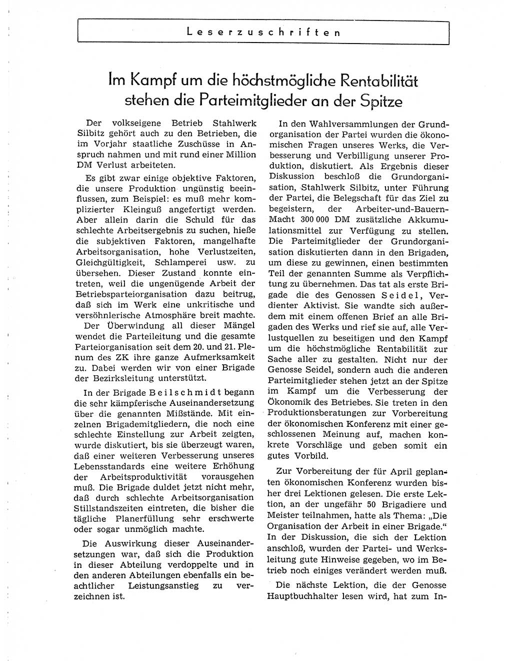 Neuer Weg (NW), Organ des Zentralkomitees (ZK) der SED (Sozialistische Einheitspartei Deutschlands) für Fragen des Parteiaufbaus und des Parteilebens, 10. Jahrgang [Deutsche Demokratische Republik (DDR)] 1955, Seite 288 (NW ZK SED DDR 1955, S. 288)