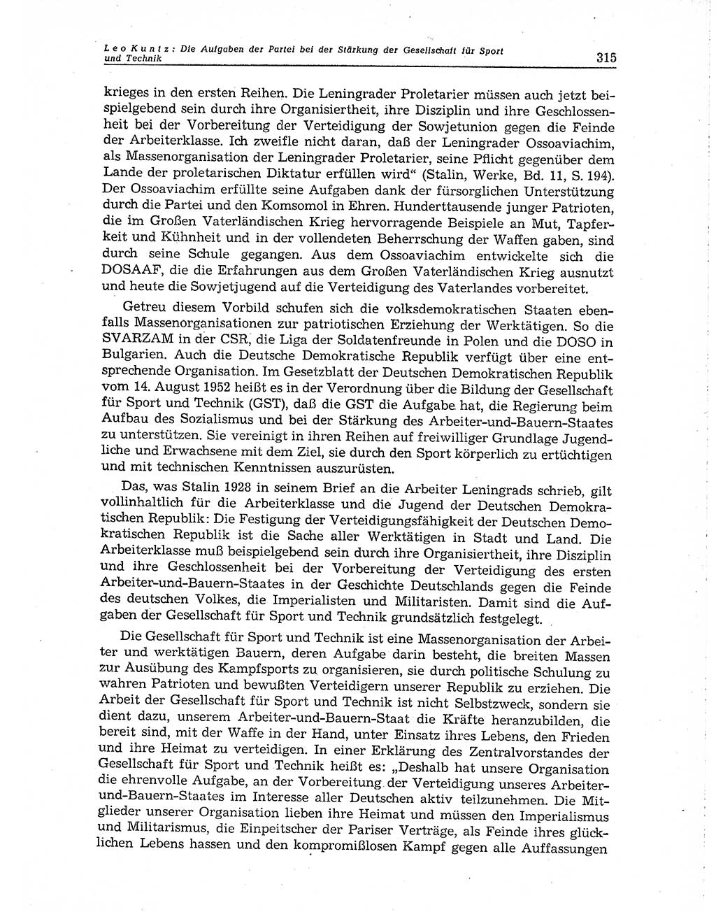 Neuer Weg (NW), Organ des Zentralkomitees (ZK) der SED (Sozialistische Einheitspartei Deutschlands) für Fragen des Parteiaufbaus und des Parteilebens, 10. Jahrgang [Deutsche Demokratische Republik (DDR)] 1955, Seite 315 (NW ZK SED DDR 1955, S. 315)