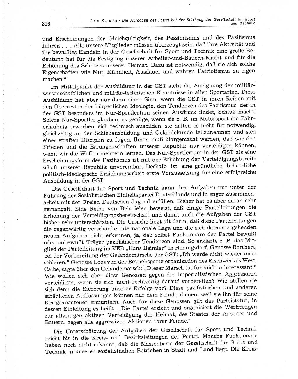 Neuer Weg (NW), Organ des Zentralkomitees (ZK) der SED (Sozialistische Einheitspartei Deutschlands) für Fragen des Parteiaufbaus und des Parteilebens, 10. Jahrgang [Deutsche Demokratische Republik (DDR)] 1955, Seite 316 (NW ZK SED DDR 1955, S. 316)