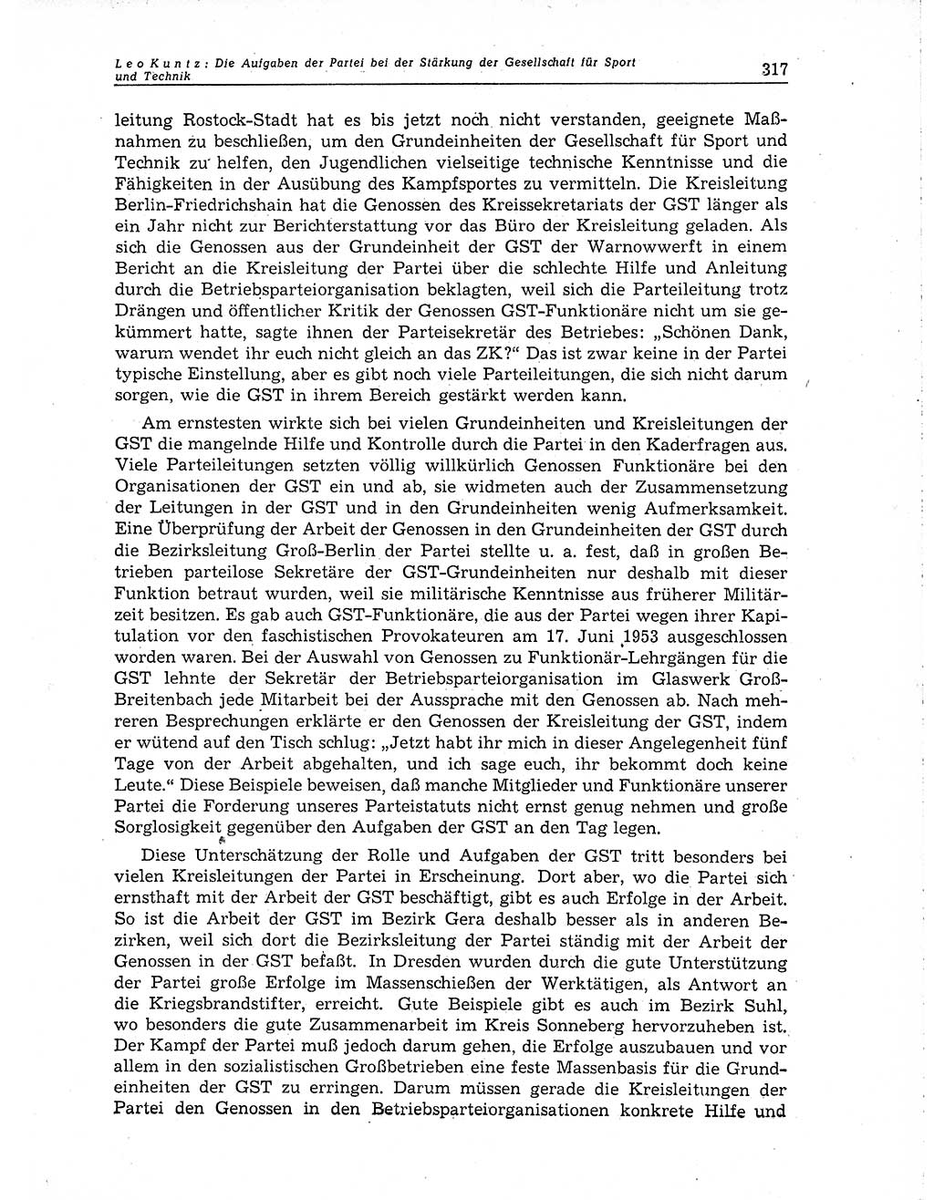 Neuer Weg (NW), Organ des Zentralkomitees (ZK) der SED (Sozialistische Einheitspartei Deutschlands) für Fragen des Parteiaufbaus und des Parteilebens, 10. Jahrgang [Deutsche Demokratische Republik (DDR)] 1955, Seite 317 (NW ZK SED DDR 1955, S. 317)