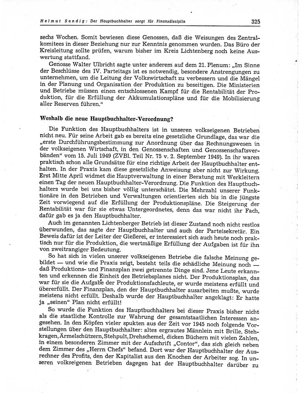 Neuer Weg (NW), Organ des Zentralkomitees (ZK) der SED (Sozialistische Einheitspartei Deutschlands) für Fragen des Parteiaufbaus und des Parteilebens, 10. Jahrgang [Deutsche Demokratische Republik (DDR)] 1955, Seite 325 (NW ZK SED DDR 1955, S. 325)