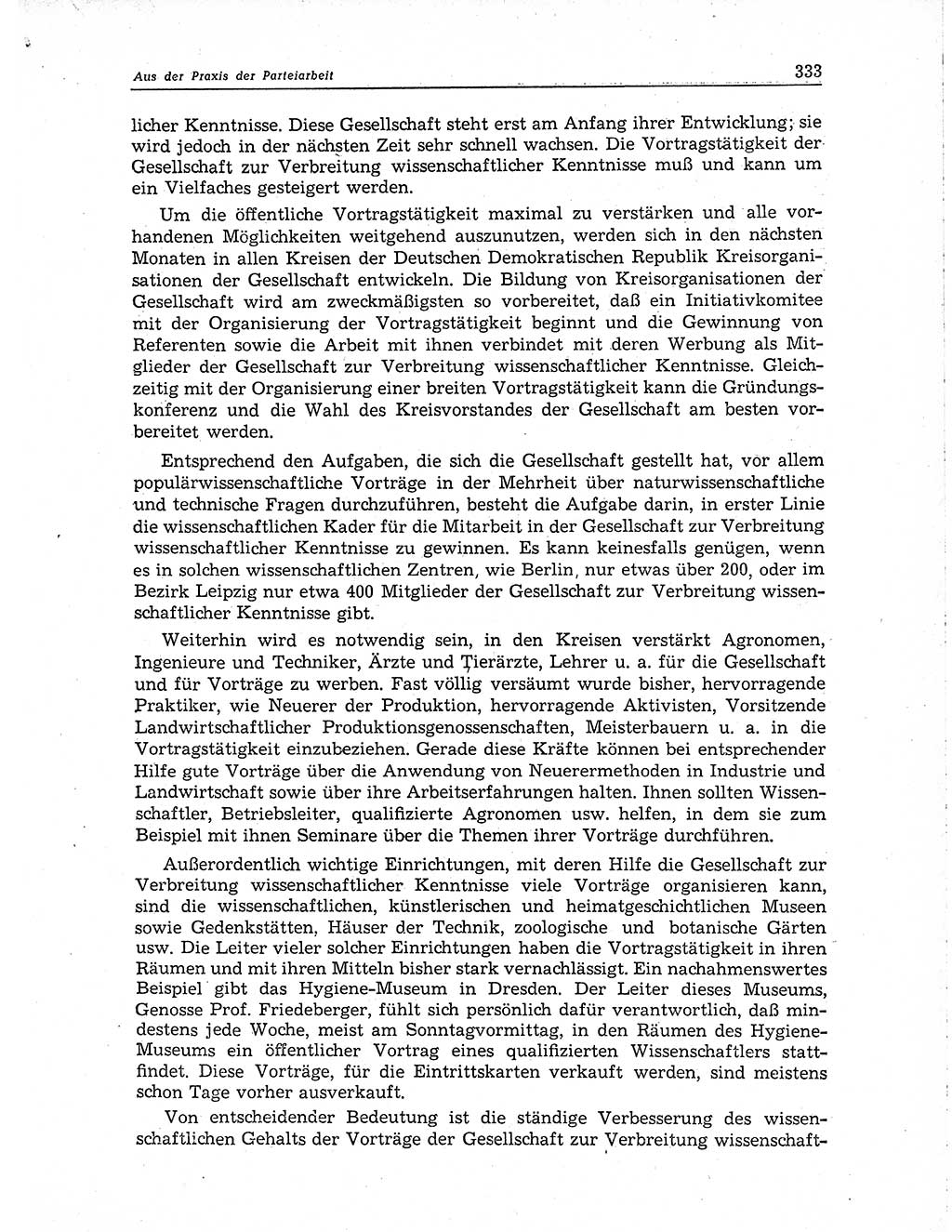 Neuer Weg (NW), Organ des Zentralkomitees (ZK) der SED (Sozialistische Einheitspartei Deutschlands) für Fragen des Parteiaufbaus und des Parteilebens, 10. Jahrgang [Deutsche Demokratische Republik (DDR)] 1955, Seite 333 (NW ZK SED DDR 1955, S. 333)