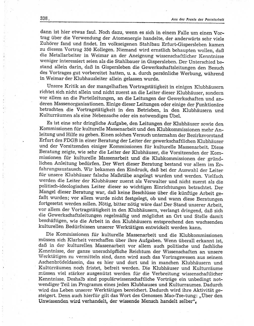 Neuer Weg (NW), Organ des Zentralkomitees (ZK) der SED (Sozialistische Einheitspartei Deutschlands) für Fragen des Parteiaufbaus und des Parteilebens, 10. Jahrgang [Deutsche Demokratische Republik (DDR)] 1955, Seite 338 (NW ZK SED DDR 1955, S. 338)