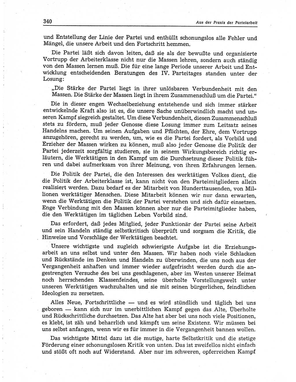 Neuer Weg (NW), Organ des Zentralkomitees (ZK) der SED (Sozialistische Einheitspartei Deutschlands) für Fragen des Parteiaufbaus und des Parteilebens, 10. Jahrgang [Deutsche Demokratische Republik (DDR)] 1955, Seite 340 (NW ZK SED DDR 1955, S. 340)
