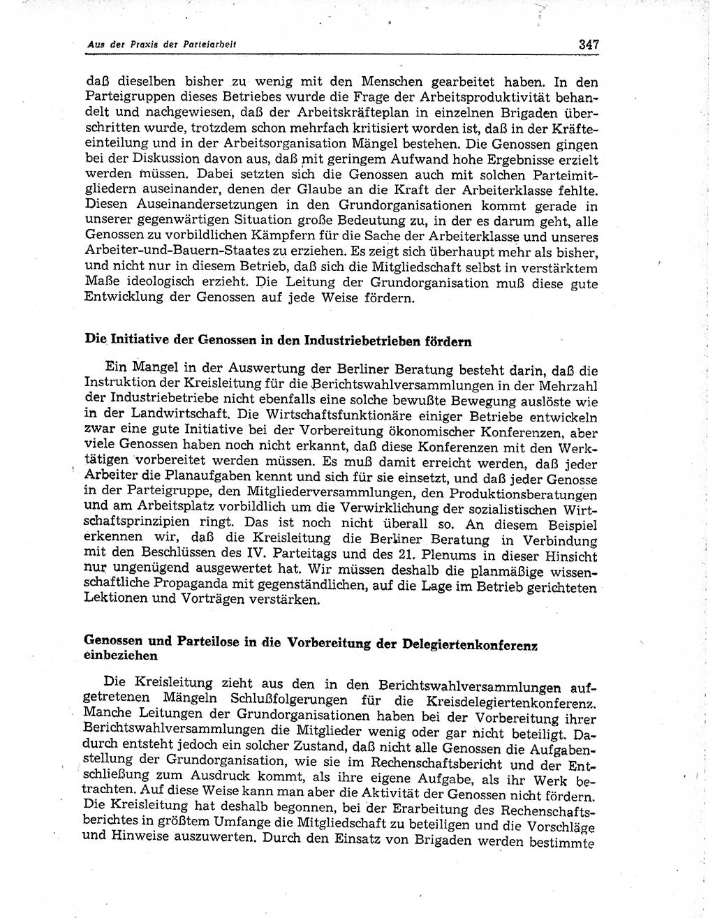 Neuer Weg (NW), Organ des Zentralkomitees (ZK) der SED (Sozialistische Einheitspartei Deutschlands) für Fragen des Parteiaufbaus und des Parteilebens, 10. Jahrgang [Deutsche Demokratische Republik (DDR)] 1955, Seite 347 (NW ZK SED DDR 1955, S. 347)