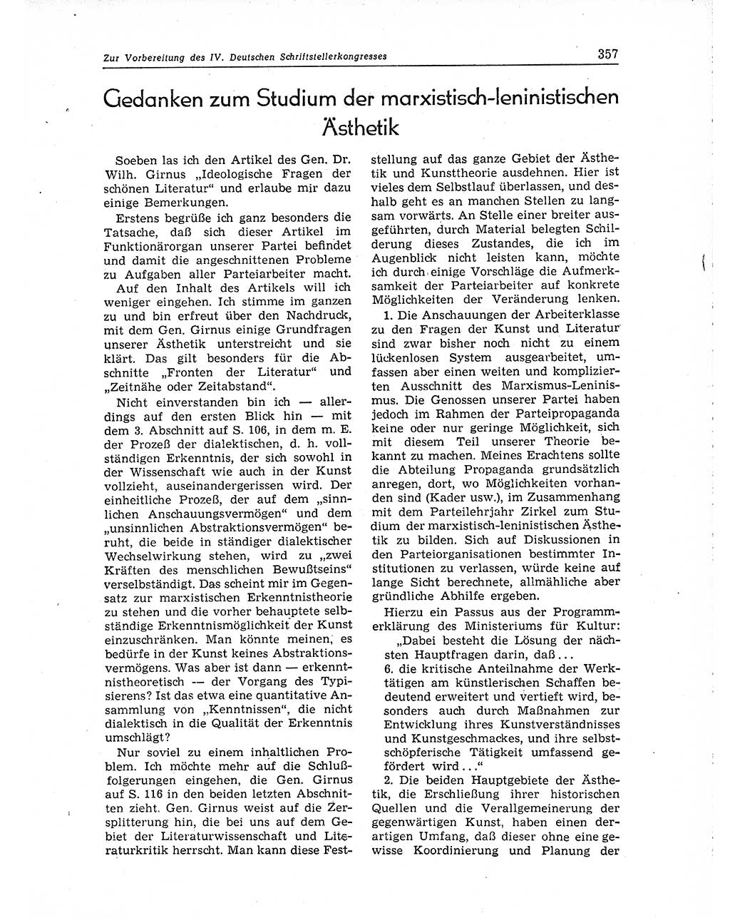 Neuer Weg (NW), Organ des Zentralkomitees (ZK) der SED (Sozialistische Einheitspartei Deutschlands) für Fragen des Parteiaufbaus und des Parteilebens, 10. Jahrgang [Deutsche Demokratische Republik (DDR)] 1955, Seite 357 (NW ZK SED DDR 1955, S. 357)