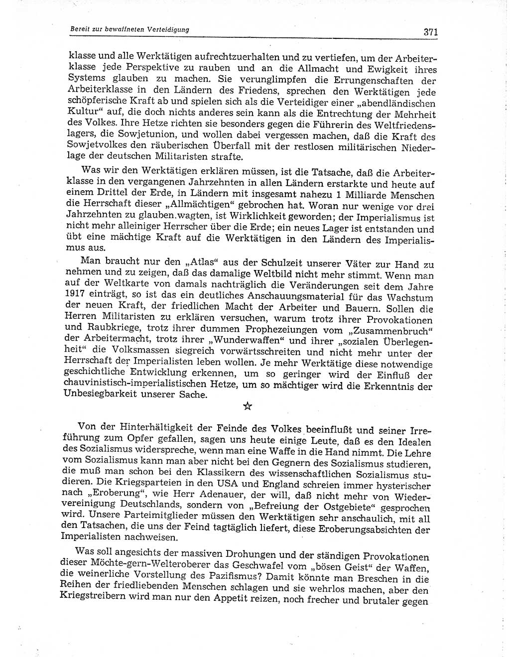 Neuer Weg (NW), Organ des Zentralkomitees (ZK) der SED (Sozialistische Einheitspartei Deutschlands) für Fragen des Parteiaufbaus und des Parteilebens, 10. Jahrgang [Deutsche Demokratische Republik (DDR)] 1955, Seite 371 (NW ZK SED DDR 1955, S. 371)
