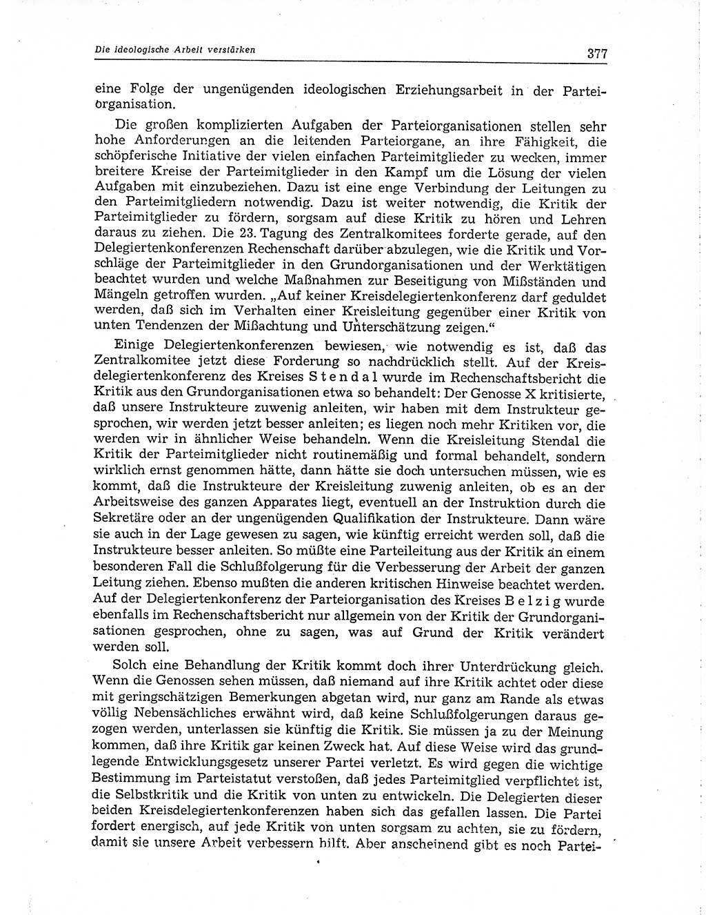 Neuer Weg (NW), Organ des Zentralkomitees (ZK) der SED (Sozialistische Einheitspartei Deutschlands) für Fragen des Parteiaufbaus und des Parteilebens, 10. Jahrgang [Deutsche Demokratische Republik (DDR)] 1955, Seite 377 (NW ZK SED DDR 1955, S. 377)