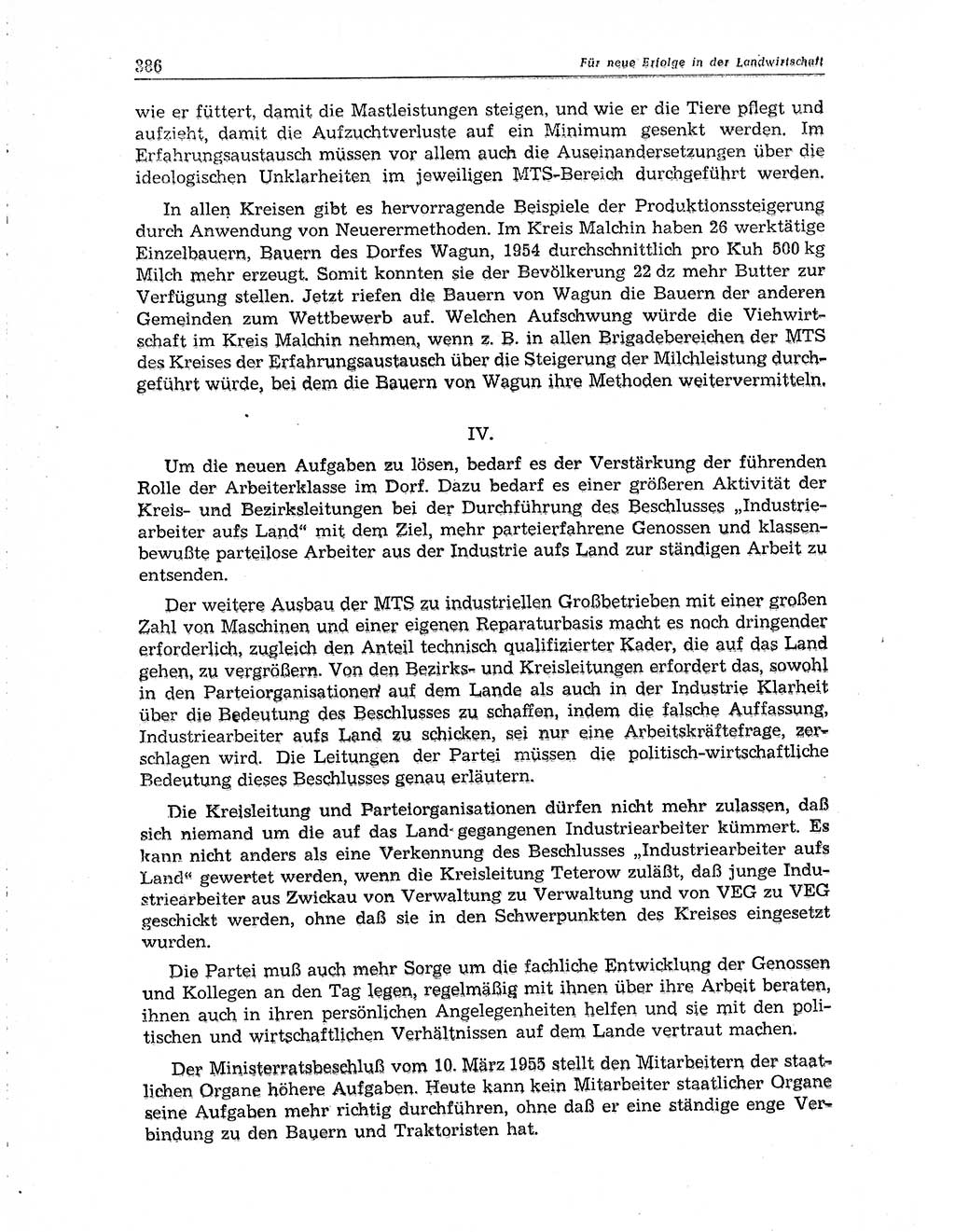 Neuer Weg (NW), Organ des Zentralkomitees (ZK) der SED (Sozialistische Einheitspartei Deutschlands) für Fragen des Parteiaufbaus und des Parteilebens, 10. Jahrgang [Deutsche Demokratische Republik (DDR)] 1955, Seite 386 (NW ZK SED DDR 1955, S. 386)