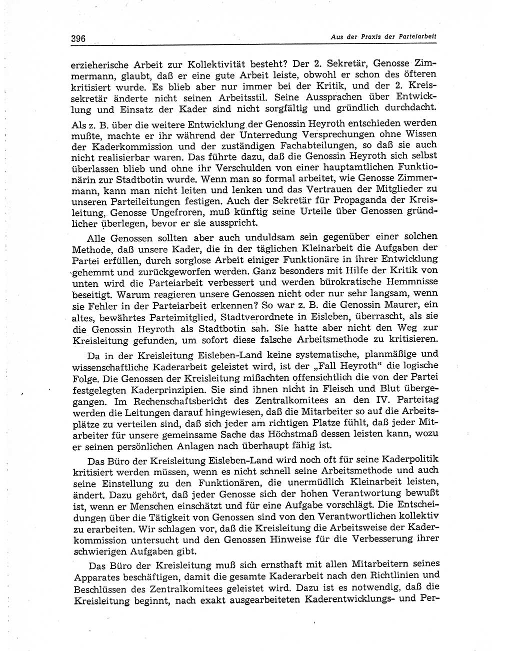 Neuer Weg (NW), Organ des Zentralkomitees (ZK) der SED (Sozialistische Einheitspartei Deutschlands) für Fragen des Parteiaufbaus und des Parteilebens, 10. Jahrgang [Deutsche Demokratische Republik (DDR)] 1955, Seite 396 (NW ZK SED DDR 1955, S. 396)