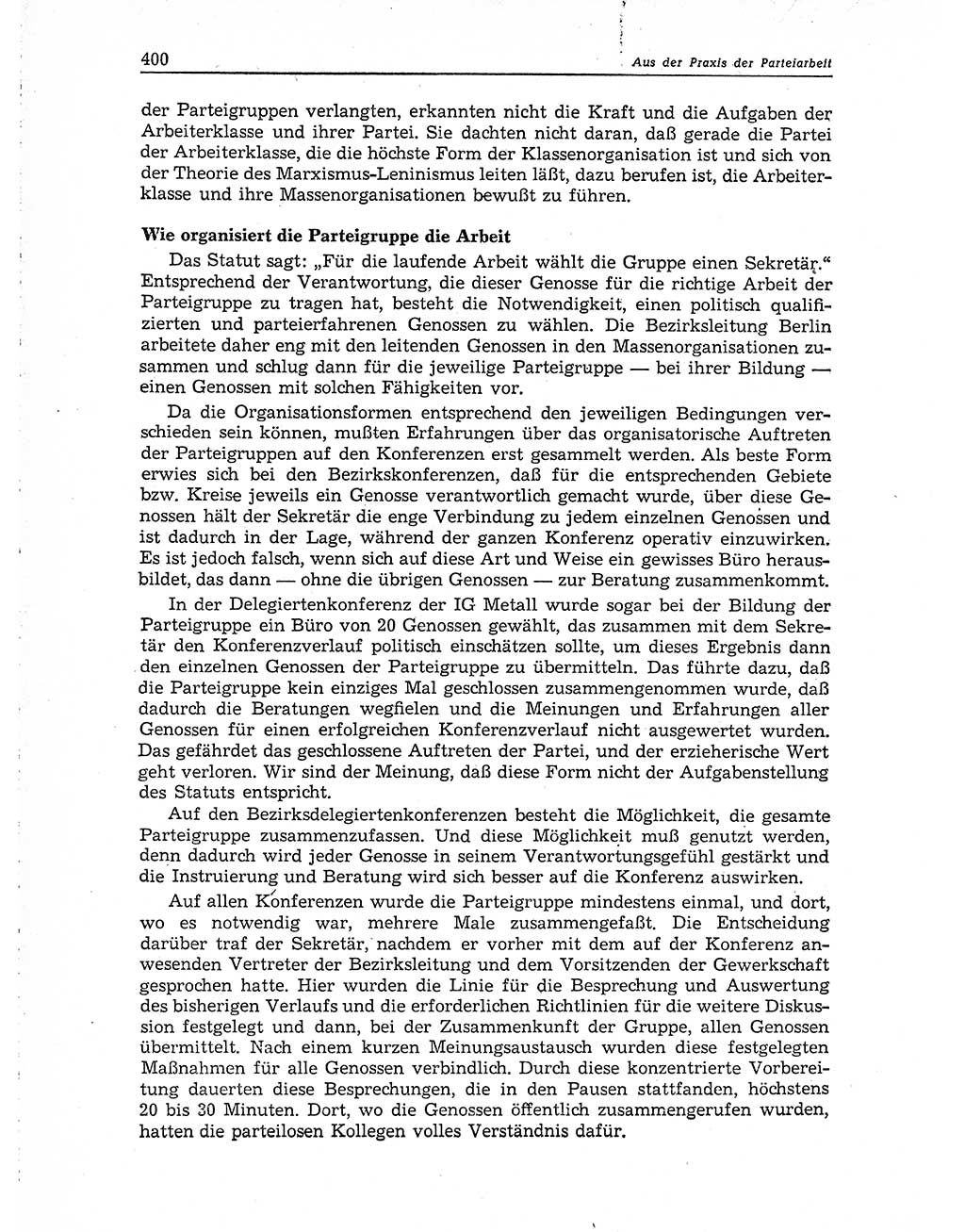 Neuer Weg (NW), Organ des Zentralkomitees (ZK) der SED (Sozialistische Einheitspartei Deutschlands) für Fragen des Parteiaufbaus und des Parteilebens, 10. Jahrgang [Deutsche Demokratische Republik (DDR)] 1955, Seite 400 (NW ZK SED DDR 1955, S. 400)