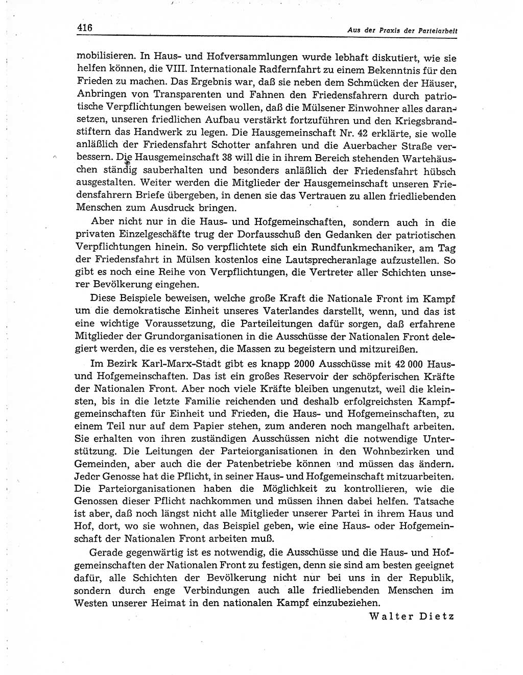 Neuer Weg (NW), Organ des Zentralkomitees (ZK) der SED (Sozialistische Einheitspartei Deutschlands) für Fragen des Parteiaufbaus und des Parteilebens, 10. Jahrgang [Deutsche Demokratische Republik (DDR)] 1955, Seite 416 (NW ZK SED DDR 1955, S. 416)