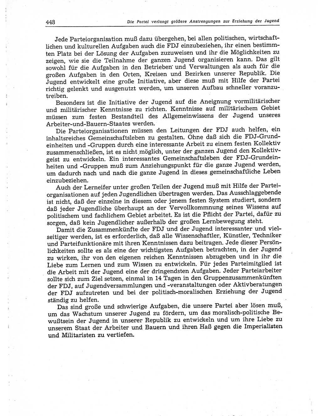 Neuer Weg (NW), Organ des Zentralkomitees (ZK) der SED (Sozialistische Einheitspartei Deutschlands) für Fragen des Parteiaufbaus und des Parteilebens, 10. Jahrgang [Deutsche Demokratische Republik (DDR)] 1955, Seite 448 (NW ZK SED DDR 1955, S. 448)