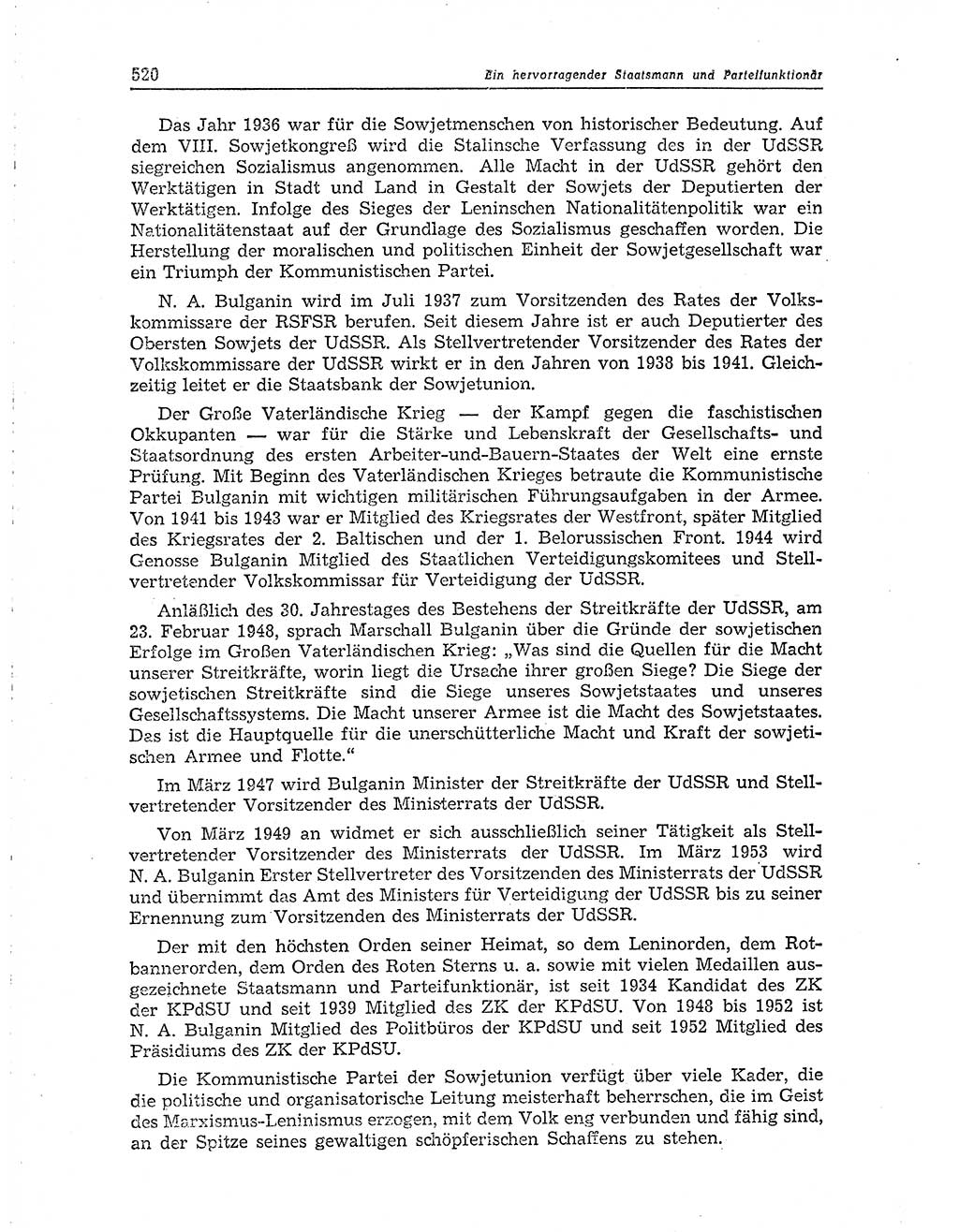 Neuer Weg (NW), Organ des Zentralkomitees (ZK) der SED (Sozialistische Einheitspartei Deutschlands) für Fragen des Parteiaufbaus und des Parteilebens, 10. Jahrgang [Deutsche Demokratische Republik (DDR)] 1955, Seite 520 (NW ZK SED DDR 1955, S. 520)