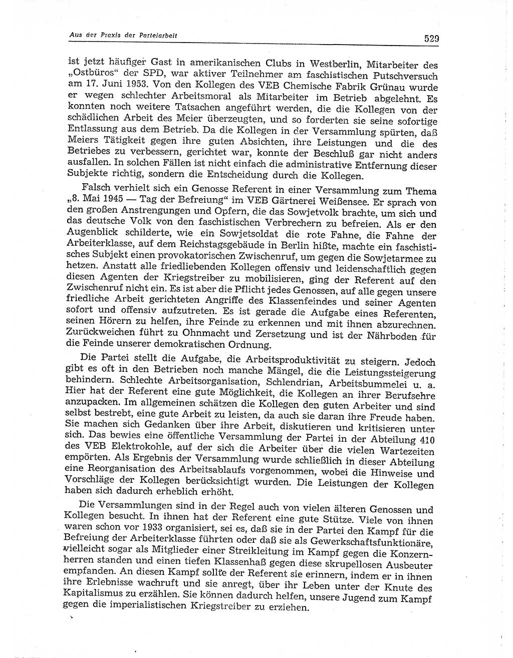 Neuer Weg (NW), Organ des Zentralkomitees (ZK) der SED (Sozialistische Einheitspartei Deutschlands) für Fragen des Parteiaufbaus und des Parteilebens, 10. Jahrgang [Deutsche Demokratische Republik (DDR)] 1955, Seite 529 (NW ZK SED DDR 1955, S. 529)