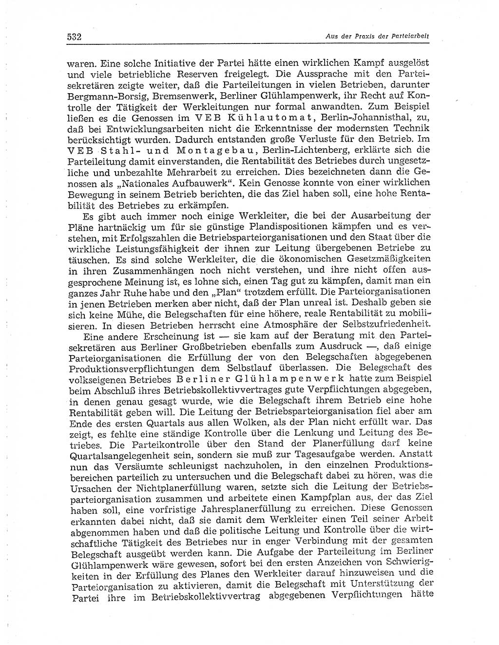 Neuer Weg (NW), Organ des Zentralkomitees (ZK) der SED (Sozialistische Einheitspartei Deutschlands) für Fragen des Parteiaufbaus und des Parteilebens, 10. Jahrgang [Deutsche Demokratische Republik (DDR)] 1955, Seite 532 (NW ZK SED DDR 1955, S. 532)